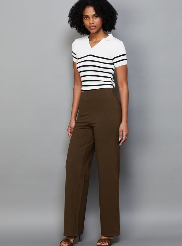 KRAUS Solid Straight Trousers