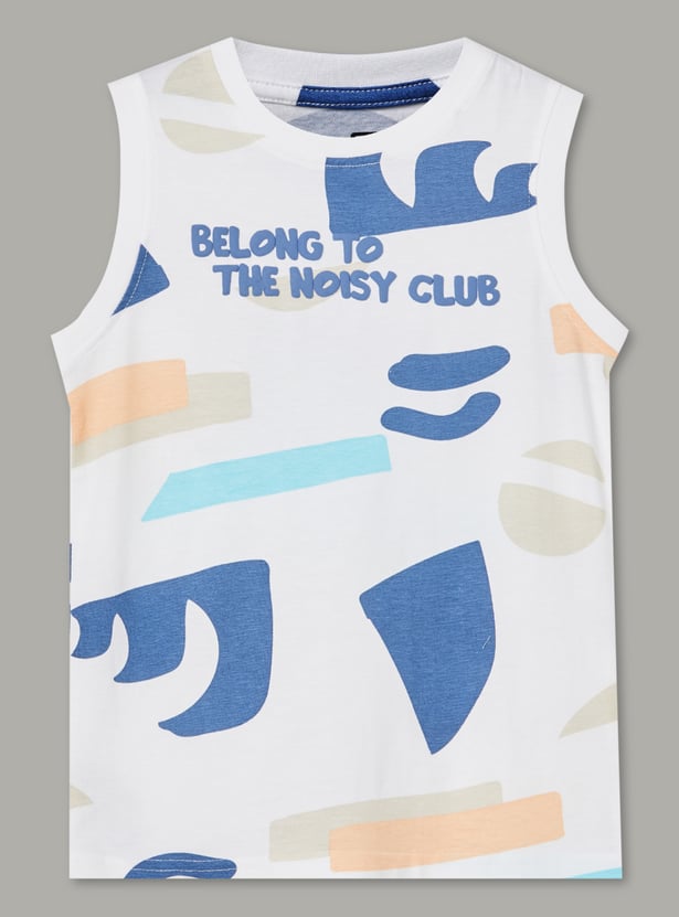 FAME FOREVER Boys Printed T-shirt and Shorts Set