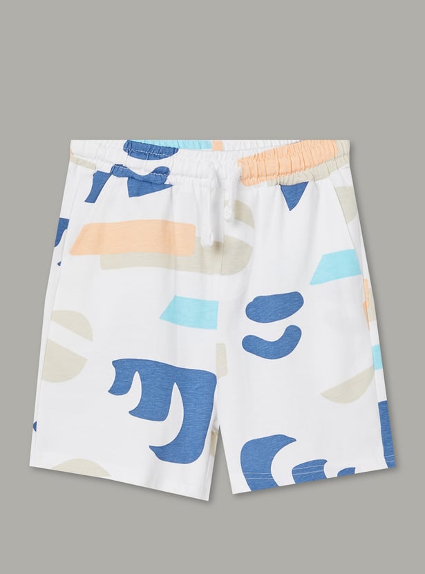 FAME FOREVER Boys Printed T-shirt and Shorts Set