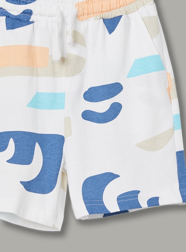 FAME FOREVER Boys Printed T-shirt and Shorts Set