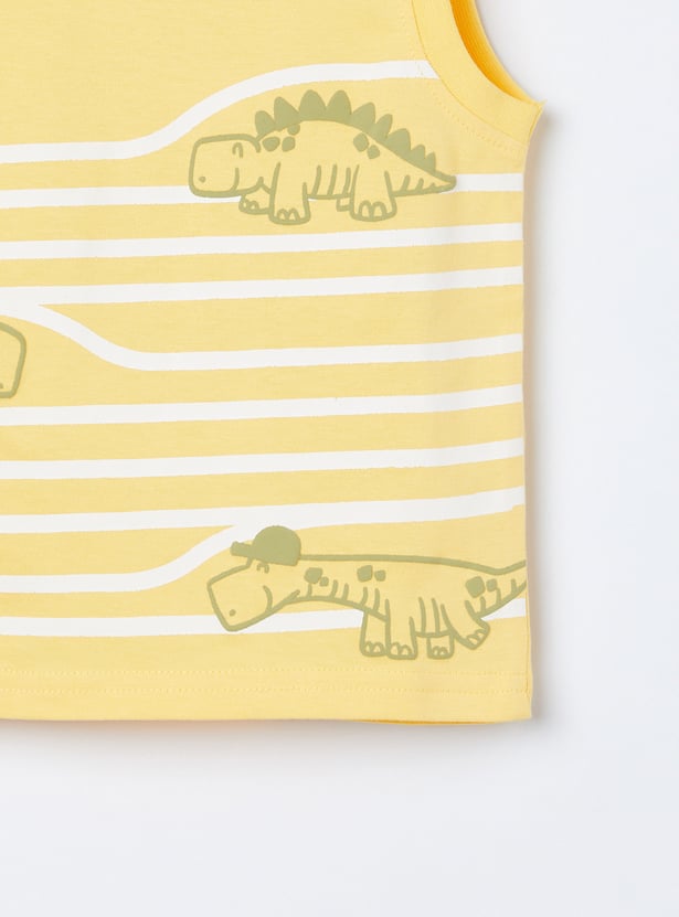 FAME FOREVER Boys Dinosaur Print T-shirt and Shorts