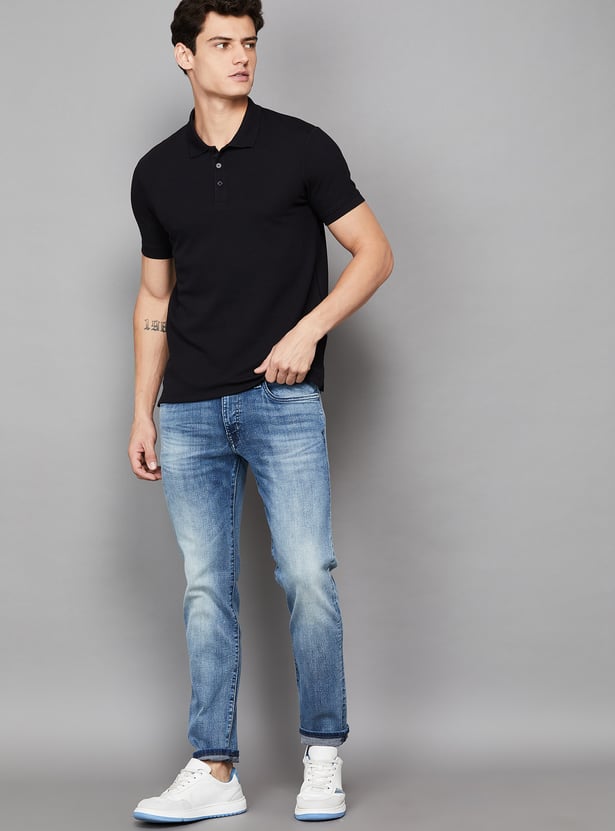 CELIO Solid Polo T-shirt