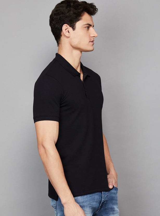 CELIO Solid Polo T-shirt