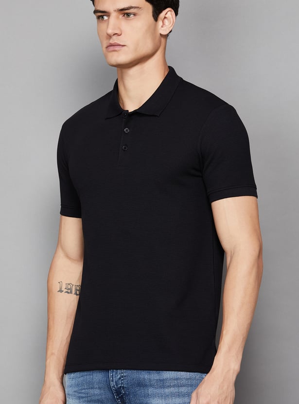 CELIO Solid Polo T-shirt