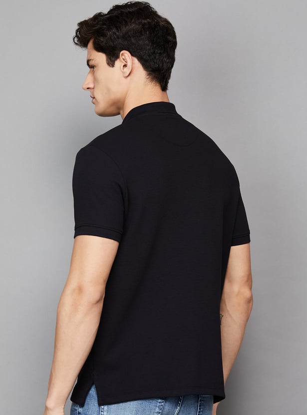 CELIO Solid Polo T-shirt