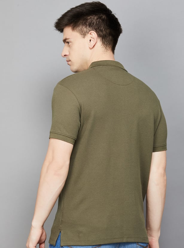 CELIO Solid Polo T-shirt