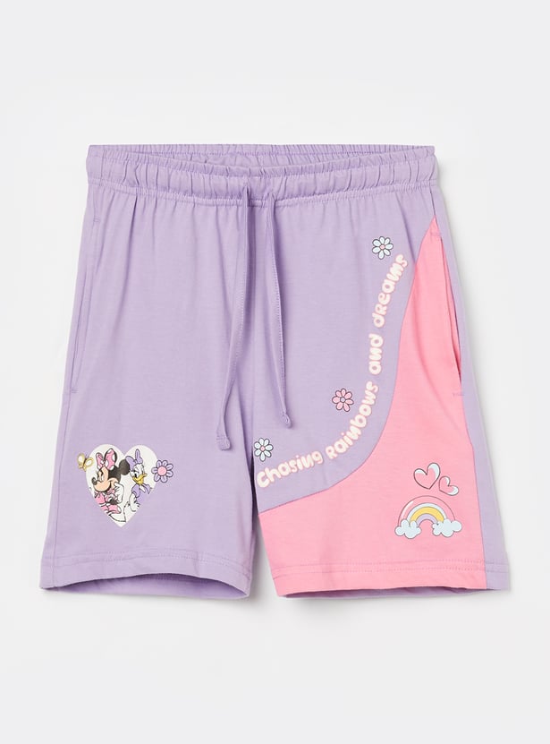 KIDSVILLE Girls Disney Print Shorts