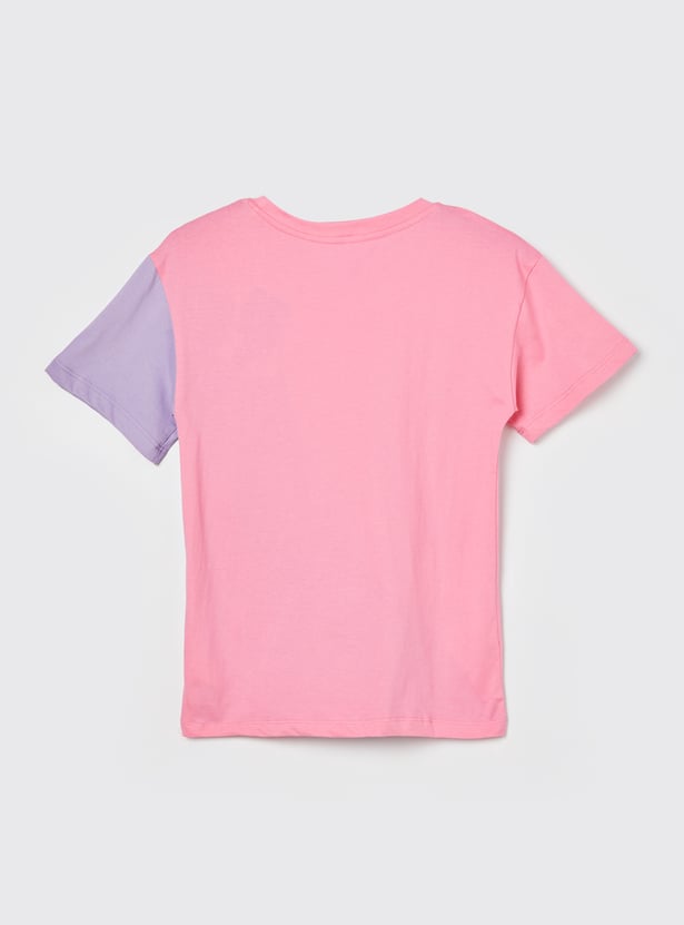 KIDSVILLE Girls Minnie Mouse Print T-shirt