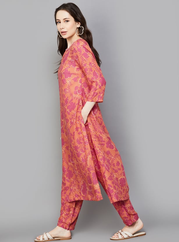 W Floral Print Straight Kurta