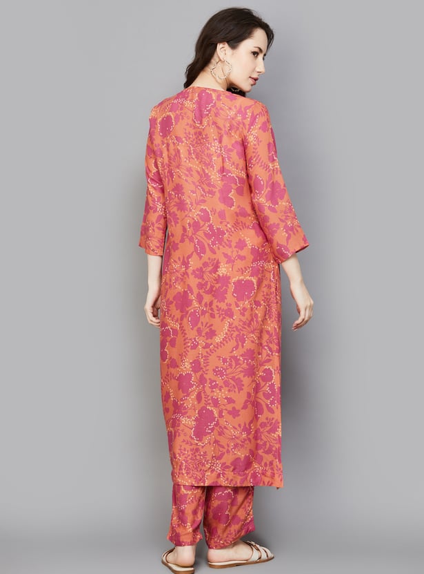 W Floral Print Straight Kurta