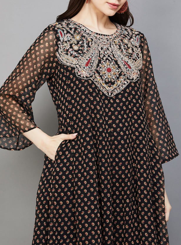 W Ethnic Motif Kurta Set