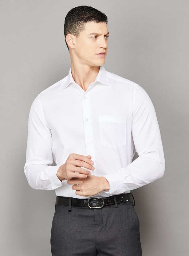LOUIS PHILIPPE Solid Regular Fit Formal Shirt