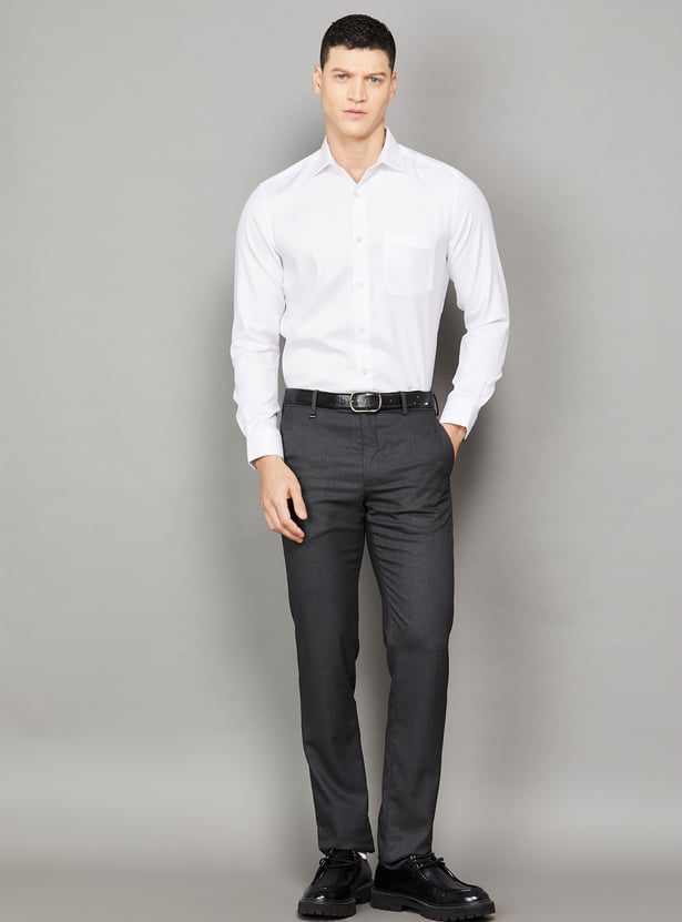 LOUIS PHILIPPE Solid Regular Fit Formal Shirt