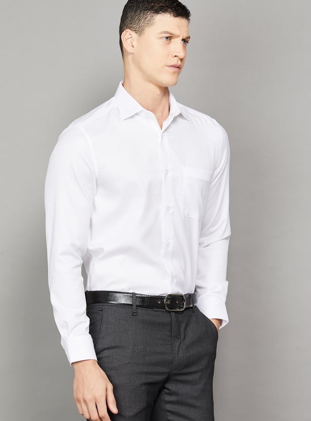 LOUIS PHILIPPE Solid Regular Fit Formal Shirt
