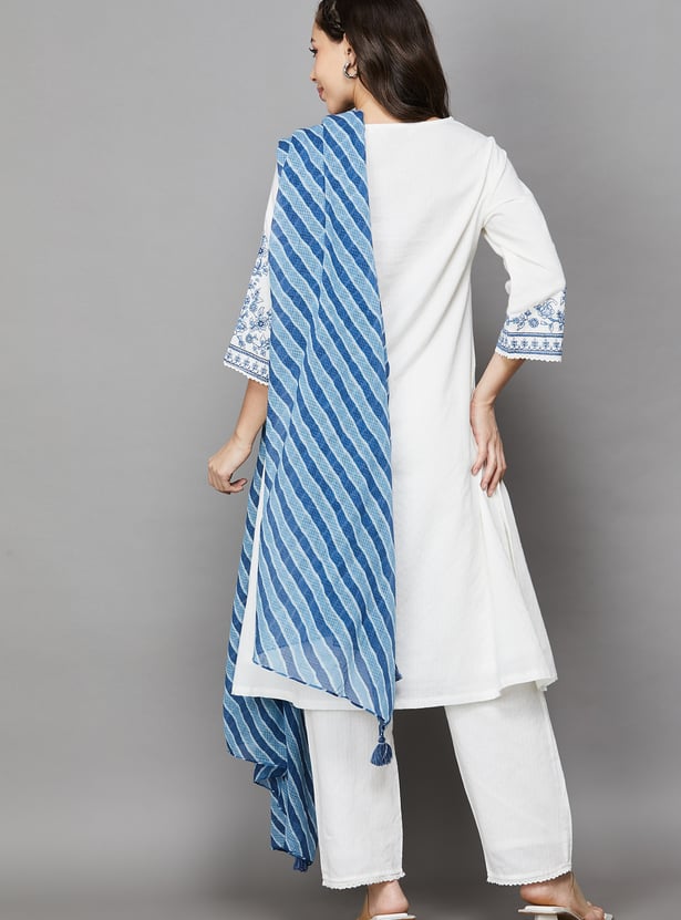 BIBA Embroidered Kurta Set