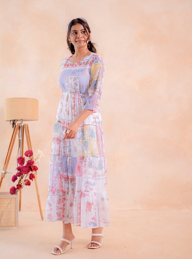 JUNIPER Floral Print Maxi Dress