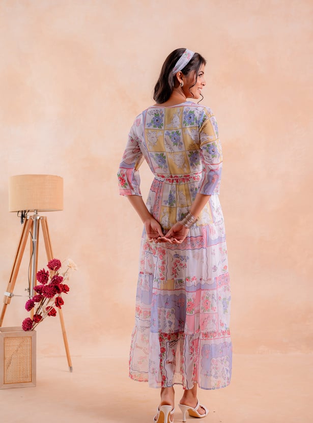 JUNIPER Floral Print Maxi Dress