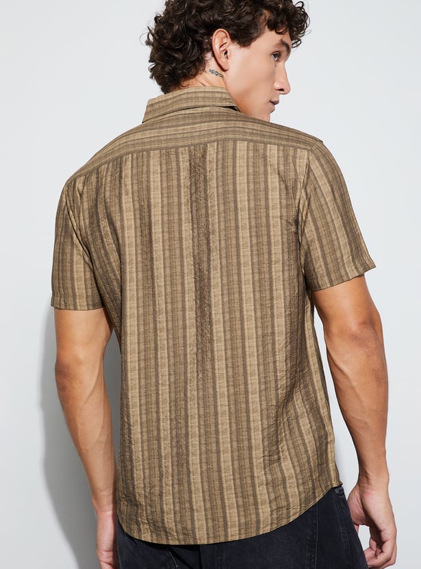 CODE UNWIND Striped Regular Fit Shirt