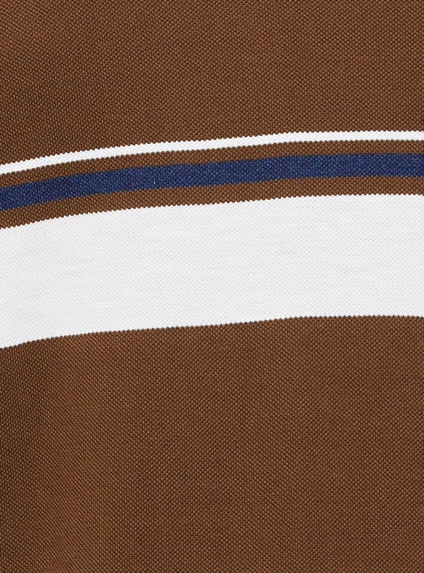 FAHRENHEIT Striped Polo T-shirt