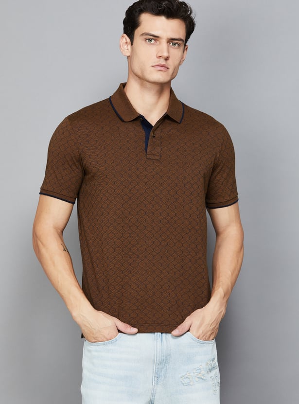 FAHRENHEIT Printed Polo T-shirt