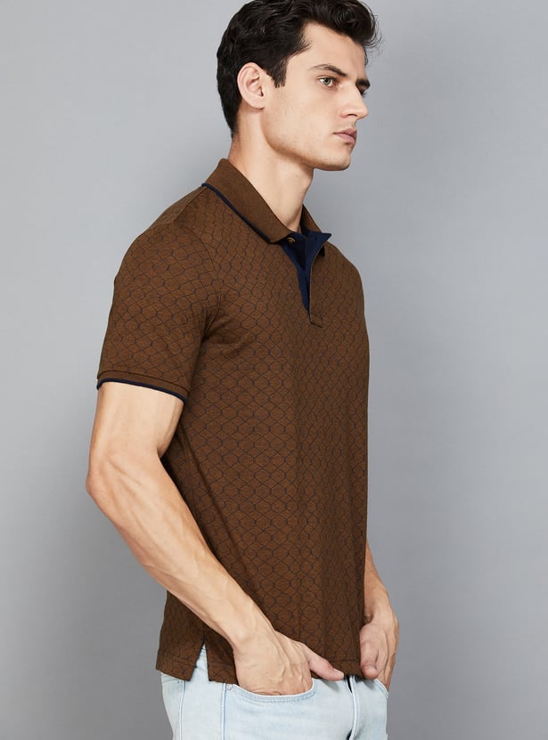 FAHRENHEIT Printed Polo T-shirt