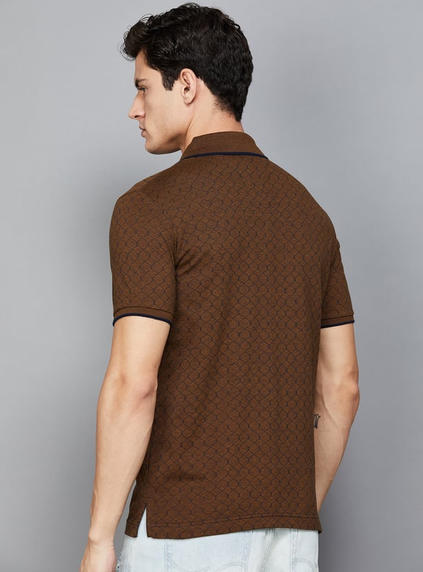 FAHRENHEIT Printed Polo T-shirt