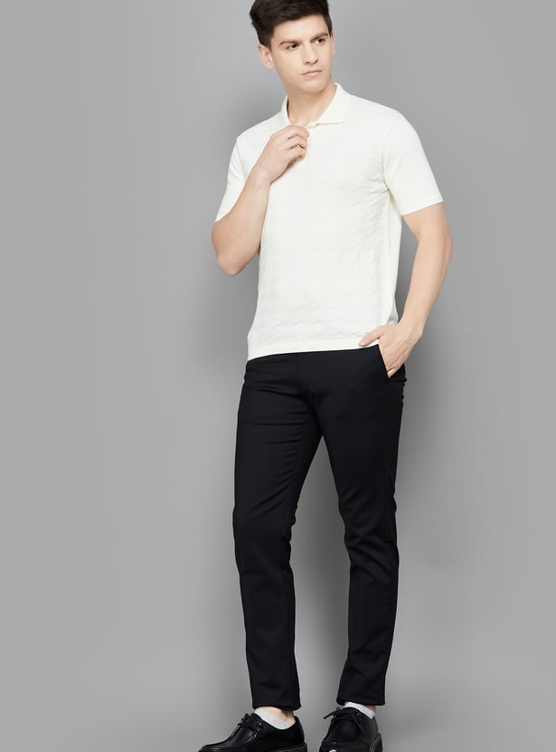 FAHRENHEIT Houndstooth Polo T-shirt