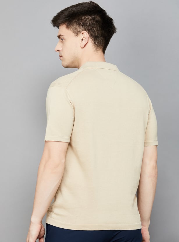 FAHRENHEIT Knitted Polo T-shirt