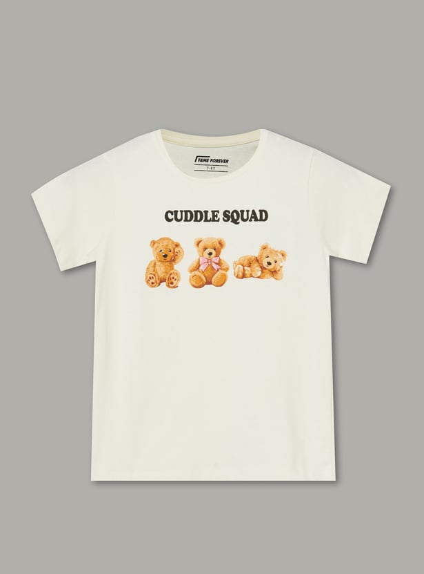FAME FOREVER Girls Graphic Print T-shirt