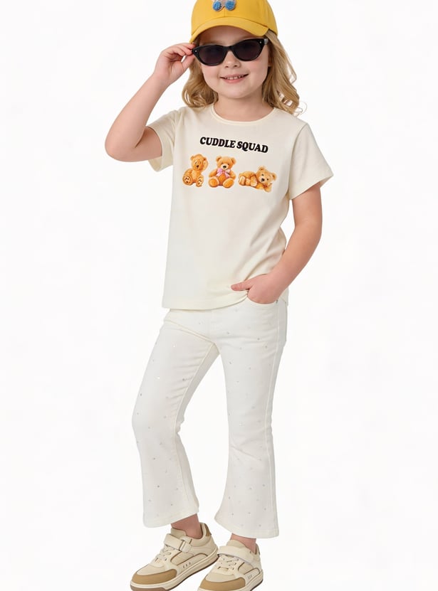 FAME FOREVER Girls Graphic Print T-shirt
