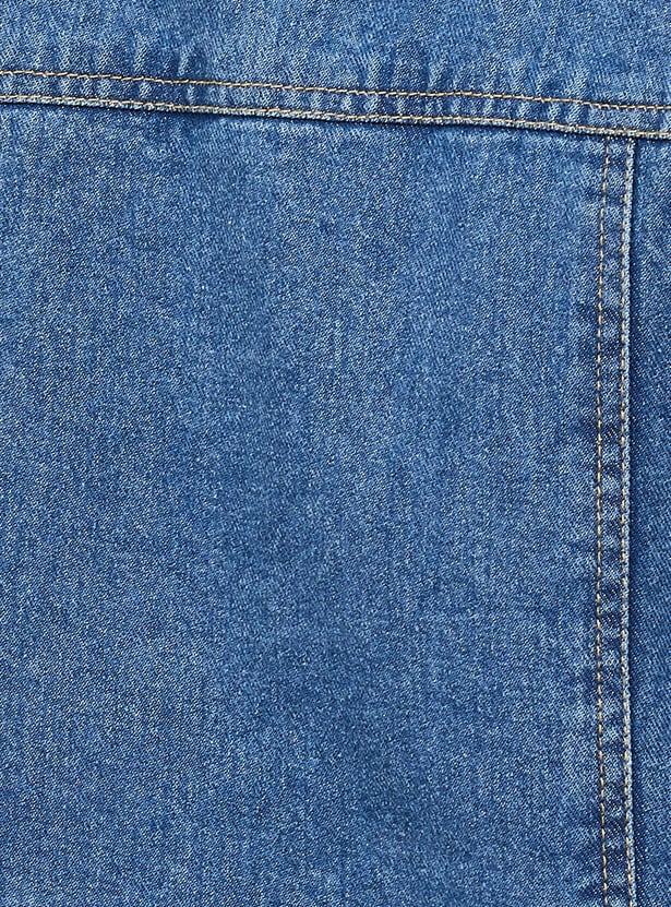 ONLY Buttoned Sleeveless Denim Top