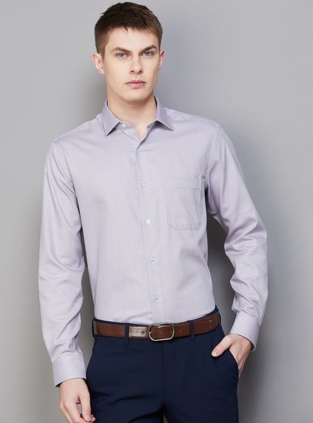 LOUIS PHILIPPE Textured Classic Fit Formal Shirt