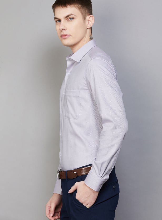 LOUIS PHILIPPE Textured Classic Fit Formal Shirt