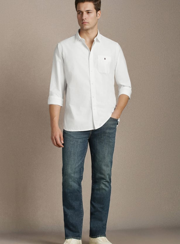LP JEANS Solid Slim Fit Shirt