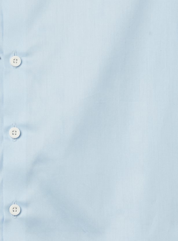 ALLEN SOLLY Boys Solid Slim Fit Shirt