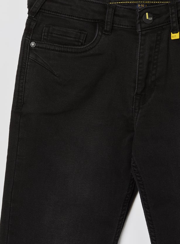 ALLEN SOLLY Boys Mid Wash Slim Fit Jeans