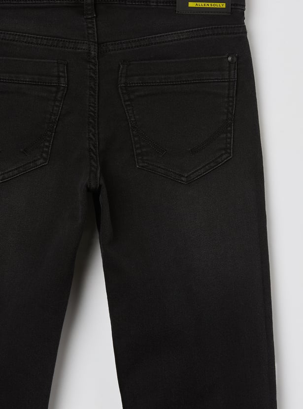 ALLEN SOLLY Boys Mid Wash Slim Fit Jeans