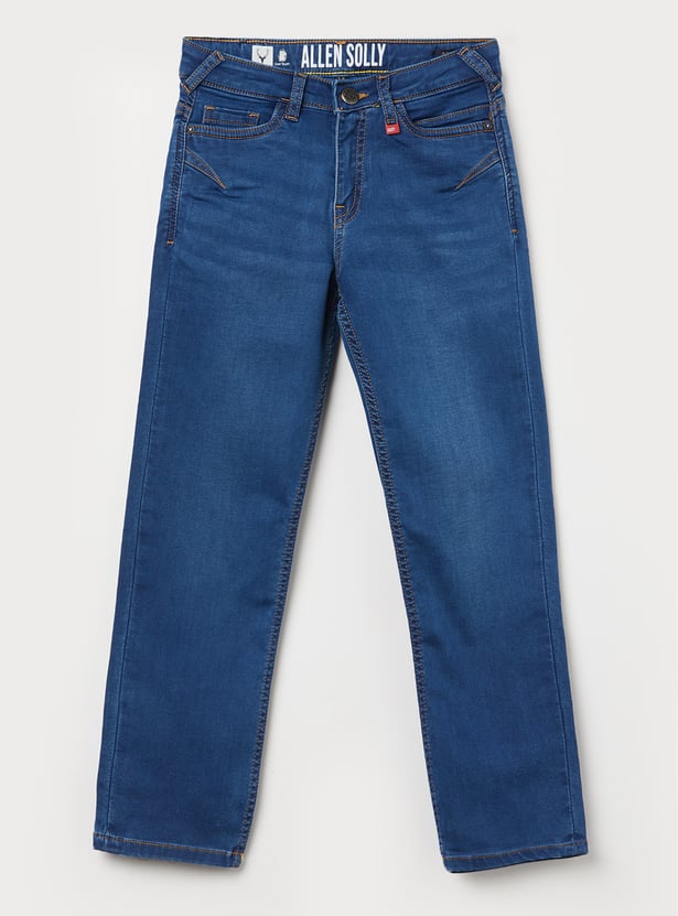 ALLEN SOLLY Boys Solid Slim Fit Jeans