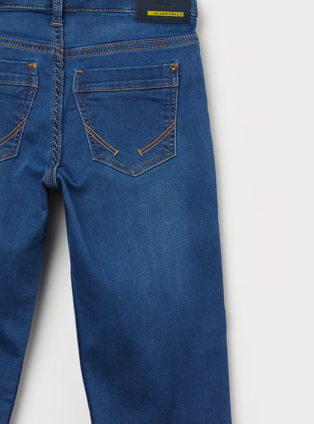 ALLEN SOLLY Boys Solid Slim Fit Jeans