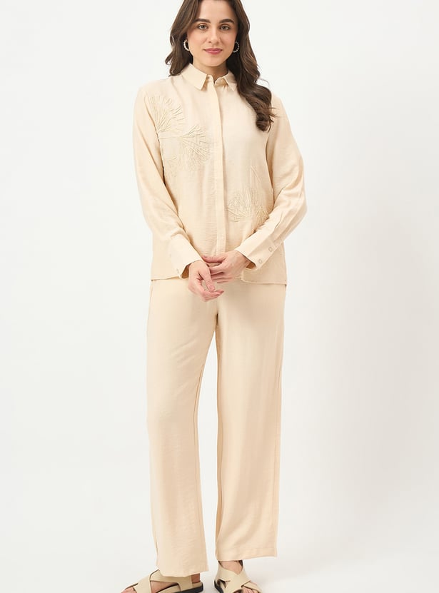 MADAME Embroidered Elegant Co-Ord Set