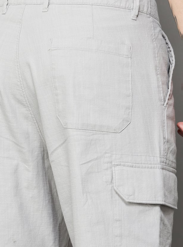 T-BASE Solid Cargo Shorts