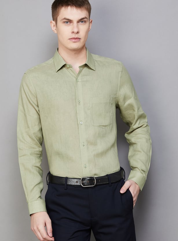 LOUIS PHILIPPE Solid Classic Fit Formal Shirt