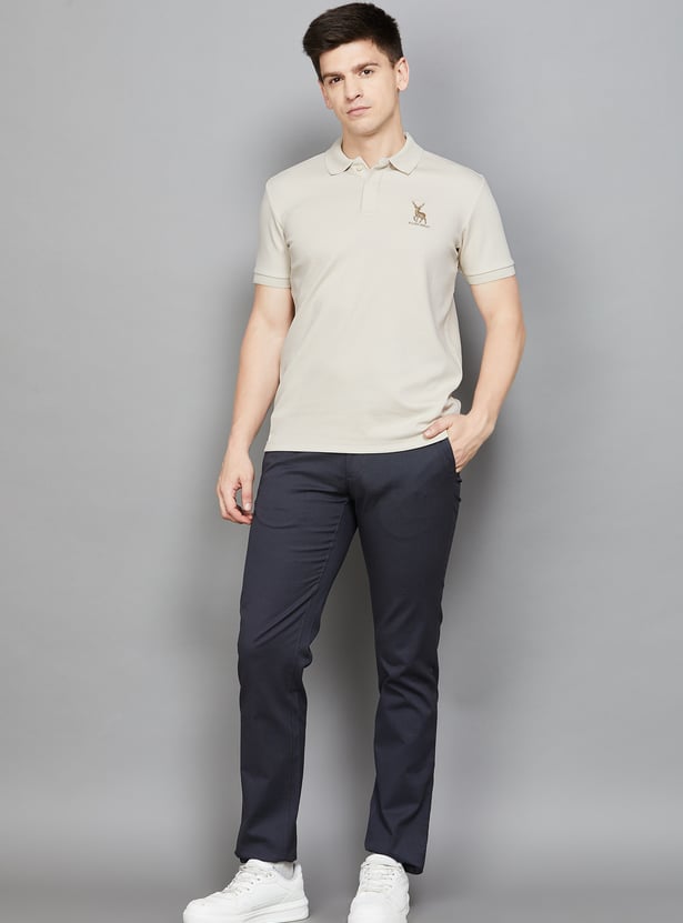 ALLEN SOLLY Solid Polo T-shirt