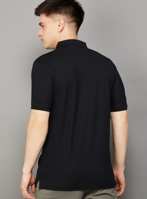 ALLEN SOLLY Printed Polo T-shirt