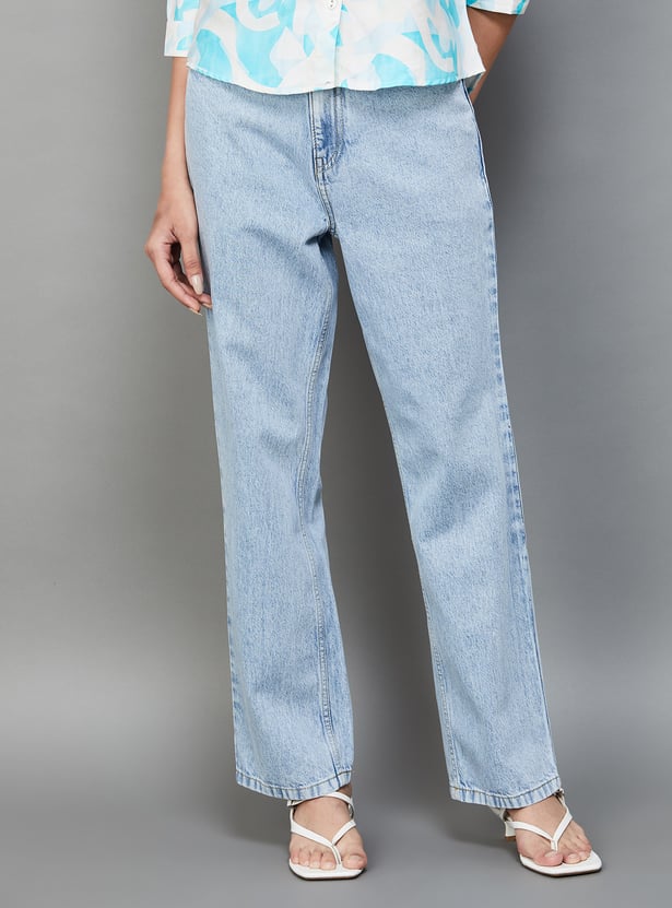 KRAUS Solid Straight Fit Jeans