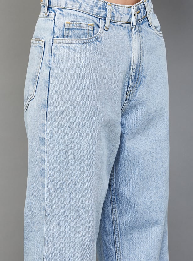 KRAUS Solid Straight Fit Jeans