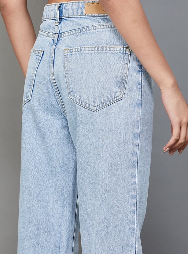 KRAUS Solid Straight Fit Jeans