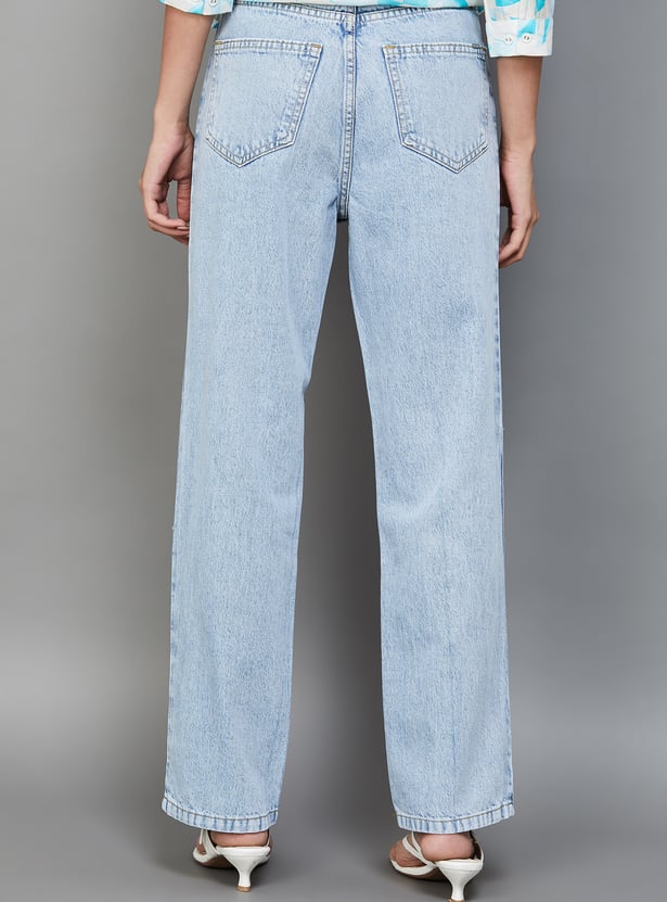 KRAUS Solid Straight Fit Jeans