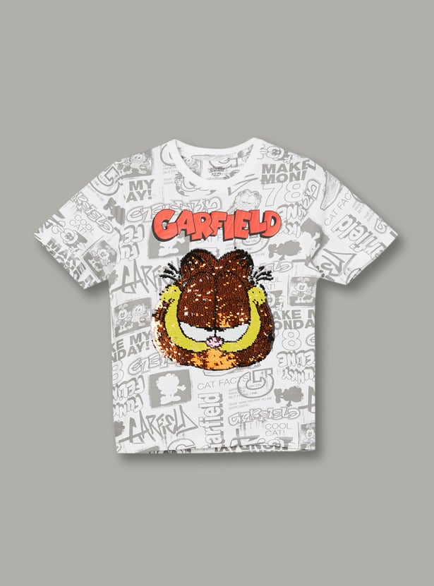 KIDSVILLE Boys Garfield Print T-shirt