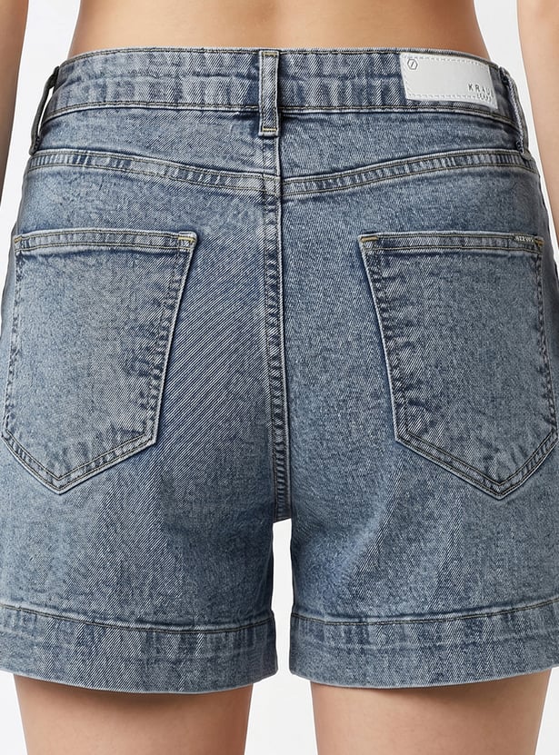 KRAUS Solid Denim Shorts